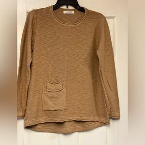 Worthier Tan Long Sleeve Top